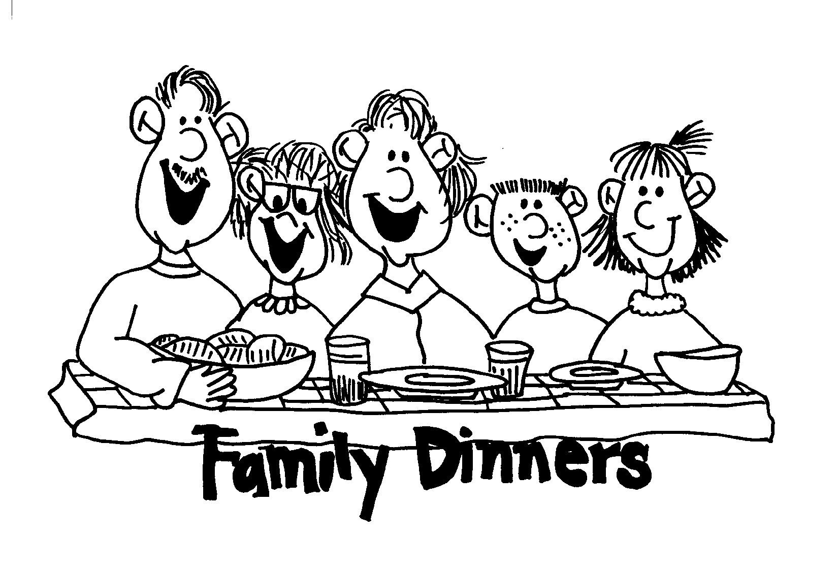 clipart of family eating dinner - photo #33